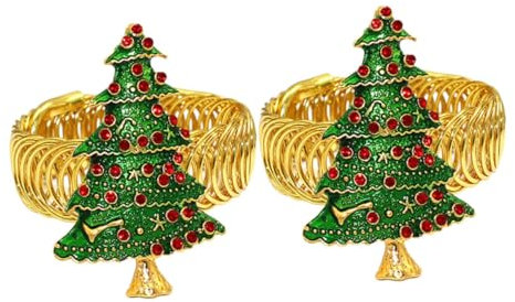 Cabilock 2stücke Teiliges Weihnachtsbaum Vorhangrückhalter Aus Metall Kreative Gardinenklammern Mit Elastischem Spannmechanismus Einfache Montage Passend Für Dünne Gardinen Und Weihnachtsde
