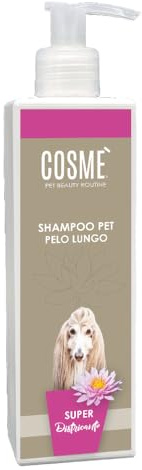 COSME' | Shampoo per Cani a Pelo Lungo, Lucida, Nutre e Deterge Delicatamente, Azione Districante, Profumo Fiori di Loto, 250ml