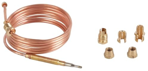 Termocoppia universale 120 cm per apparecchio da cucina con kit punte adattabili. Regolazione con dadi