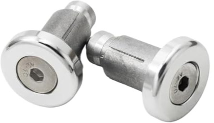 HJTEDHE Motorrad Lenker Endstopfen 13,5–18 Mm Retrofit Motorrad Universal Aluminiumlegierung CNC Lenker Silber Balance Block Bar Endkappe Mit Durchmesser 22 Mm Motorrad Lenkerstopfen