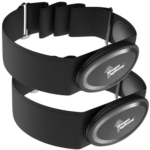 Newgen Medicals Pulsmessergurte: 2er Smarter Brustgurt mit Herzfrequenz-Sensor, ANT+ und Bluetooth (Herzfrequenz Gurt, Herzfrequenzsensorgurt, Pulsmesser)