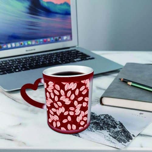 AELKSP Tazza Caffe Latte Te in Ceramica, 330 Ml Tazza Magica, Tazza Divertenti,Tazza colazione originale, tazza regalo,Marrone,Esposizione shabby chic di rami di alberi della foresta autunnale FAL
