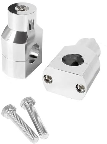 BAYDE Lenkervorbau Motorrad Lenker Montage Lenker Steigleitungen Clamp Lenker Heightener 22mm 25mm Für Harley(25MM Chrome)