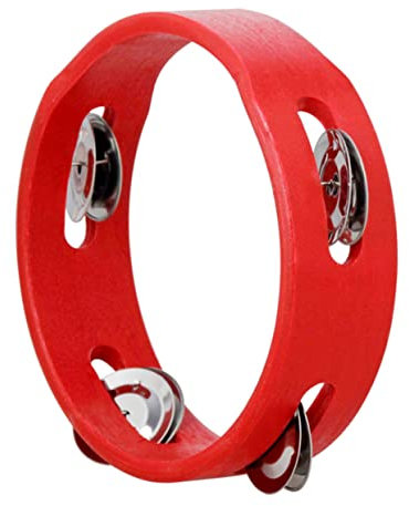 Sosoport Holztamburin Instrumente Handbell Klatschen Trommel Spaß Hand Glocke Spielzeug Für Junge Mädchen Tamburin-Instrumente Mit Metallglocken Tamburin-glockenspielzeug Für Musik Und