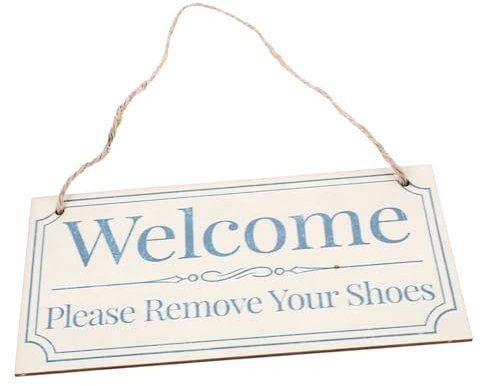 MAGICLULU Holz Willkommensschild Für Haustür Decor Hängender Anhänger Weihnachten Dekoration Türschild Ornament Eingangsbereich Zimmerdeko