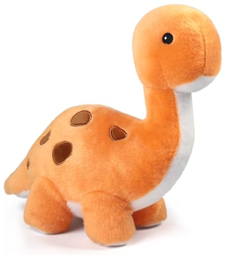 BenBen Kuscheltier Dino, Plüschtier Dinosaurier Niedlich Weich Geschenk für Jungen und Mädchen (Orange)