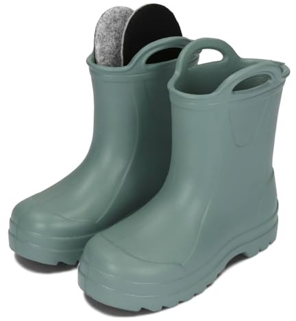 BeKiddy Kinder Gummistiefel aus EVA Ultraleicht Wasserdicht Regenstiefel für Jungen & Mädchen Perfekt für Kindergarten, Schule, Outdoor