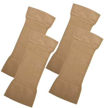 FOMIYES Mangas para Brazos Mujer en 2 Pares de Compresión y Modelado Tela Chinlon Cómoda, Tonificadora y Moldeadora para Ocultar Grasa y Mejorar Figura al Instante