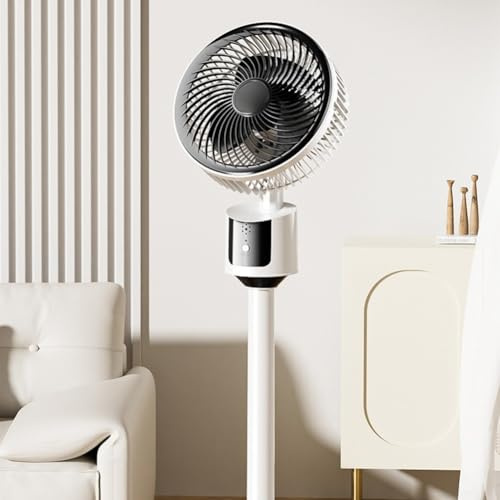  Quiet Pedestal Air Circulator Fan, 3 Speed Settings Usb Electric Floor Fan With Adjustable Height For Indoor Outdoor(Grey)