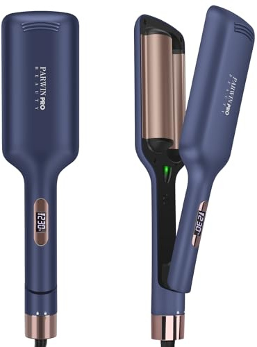 2-Fass Welleneisen für Haare – 32MM Meerjungfrau Lockenstab für Große Wellen – 4 Temperaturstufen – Sofortiges & Gleichmäßiges Styling