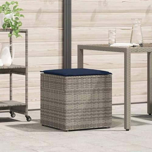 Tidyard Caja de Almacenamiento Exterior con Cojín | Rattan Resistente a UV | Diseño Moderno y Estilo para Balcones y Jardines Modelo LYKLYD-365414ES