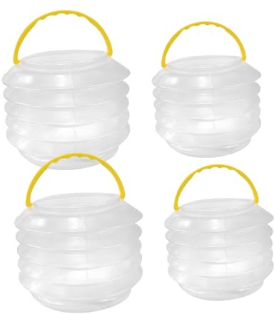 OFFSCH Cubeta Plegable para Lavar Pinceles, Cubo Limpiador de Pinceles Portátil de Plástico, Reutilizable, 4 Piezas para Pintar al Aire Libre Color Aleatorio