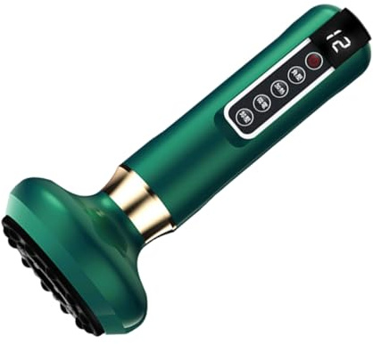 LOLIPPYY Dispositivo Masaje Eléctrico con Terapia Raspado Corporal con Luz Roja Recargable para Alivio Muscular y Cuidado Piel