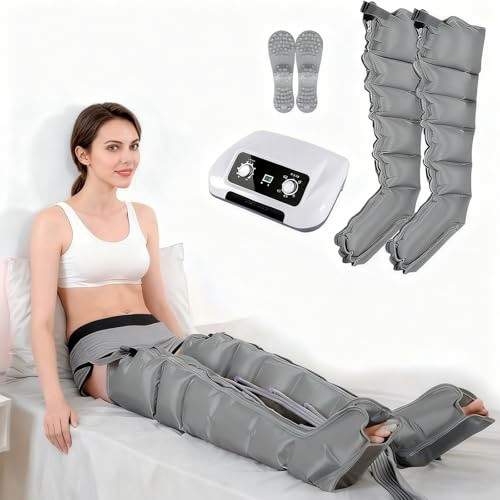 SULQING Massaggiatore Gambe︱Presso Terapia Gambe Linfodrenante︱Pressoterapia per Casa per Gambe e Addome︱ Elettrico Pressoterapia Massagg per Braccio Vita Gambe (Set Combinati Opzionali)