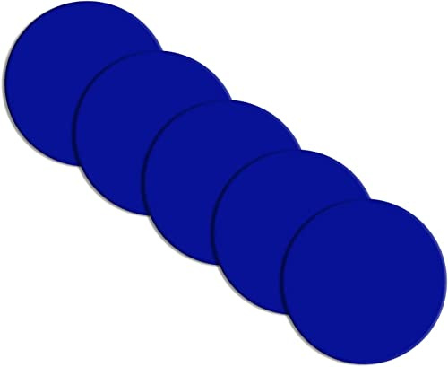 KXCVBNKLJ Acryl-Platte, rund, undurchsichtig, farbi Mattierte Acryl-Platte, rund, 2 mm dick, 40 Durchmesser, Mehrfarbig, 5 Stück(Blue)