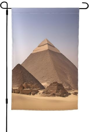 Drapeau de jardin imprimé pyramides d'Égypte double face pour l'extérieur Décoration intérieure ou extérieure 30,5 x 45,7 cm