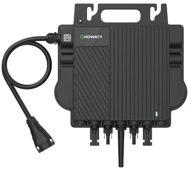 Growatt NEO 800W Mikro-Wechselrichter mit 5M AC Kabel für Balkonkraftwerk Plug and Play