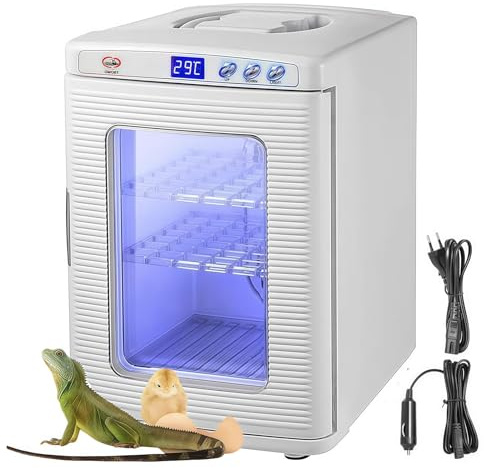 Incubatrice per rettili da cova per uova da cova, incubatrice digitale da laboratorio 25L, riscaldamento e raffreddamento 5°C-60°C, portatile per piccoli rettili