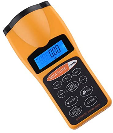 Q07C - Telémetro láser con retroiluminación LCD, medidor de distancia láser, ultrasonido, 0,5 – 1 CC