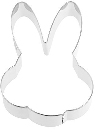 Dr. Oetker Moldes Conejo Cabeza Grande, Galletas de y Galletas Forma de la Serie Goldiges Pascua (Color: Plata), cantidad: 1 Pieza