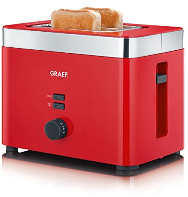 GRAEF. TO63EU TO63 2-Scheiben Toaster, Kunststoff, Rot