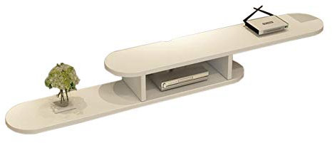 Xyanzi-Estanterias para DVDs Mueble De Televisión Colgante Montaje En Pared Marco Flotante Consola De Tv Estantería De Pared De Entretenimiento Madera Maciza, 3 Colores. Estante de almacenamiento func