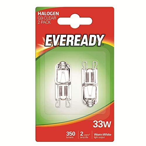 4X Eveready G9 Light Bulbs Blister 33W 220V Capusule Light Bulb