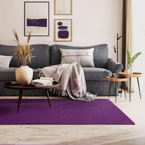 Steffensmeier Kurzflorteppich Cambridge Young | Teppich für das Wohnzimmer, Jugendzimmer in, Lila, Größe: 200x300 cm