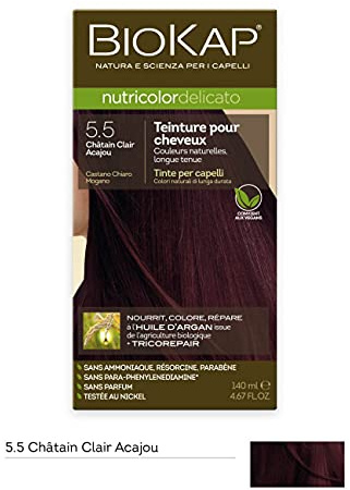 Tinte Delicato 5.50 caoba marrón claro 140 ml (Castaño claro caoba)