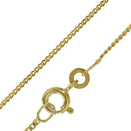 trendor Panzerkette Gold 333/8K Collierkette 1,2 mm 39699 | eleganter Halsschmuck aus Echtgold für Damen, wunderschöne Geschenkidee,