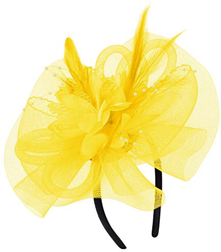 Fascinators Feder Mesh Schleier Party Hut Braut Kopfbedeckung Damen Stirnband Elegant Accessoire Cocktail Tea Party Derby Hut Haarband Vintage 20er Jahre Kopfschmuck Hochzeit Kirche Haarschmuck