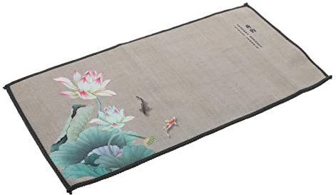 DOITOOL 1 Stück Geschirrtuch Japanisches Handtuch Leinen Handtuch Schwarz Schreibtischunterlage Kung Fu Tee Set Küche Geschirrtücher Tee Zeremonie Lieferungen Küche Geschirrtuch Tee