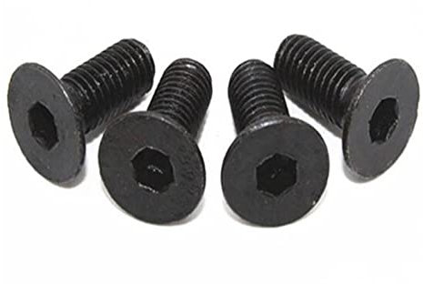 GILIOS 5 Stück M10 M12 Senkkopfschrauben Innensechskant Flachkopfschrauben Schwarzer Kohlenstoffstahl Außenschraube 16 mm-100 mm Länge (Color : 1, Size : M12 x 90mm)