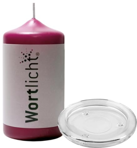 Bulla Design Wortlicht Bougie avec assiette en verre, pensées lumineuses pour ma petite amie