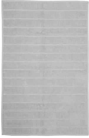 Jean & Len Badematte rutschfest, aus 100% Baumwolle, mit Antirutschbeschichtung auf der Unterseite, Waschmaschinen & Trockner geeignet, schnelltrocknend, Badvorleger 50x70 cm
