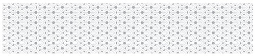 wandmotiv24 Fototapete panorama Graues Muster, selbstklebende Strukturtapete 260g - Mittel (250x50cm) Grau, Muster, weiß, geometrisch, Vektor, Grafik M0128