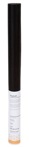 Semplix PolySoft Stickvlies zum Wegschneiden schwarz 50 cm x 5 m