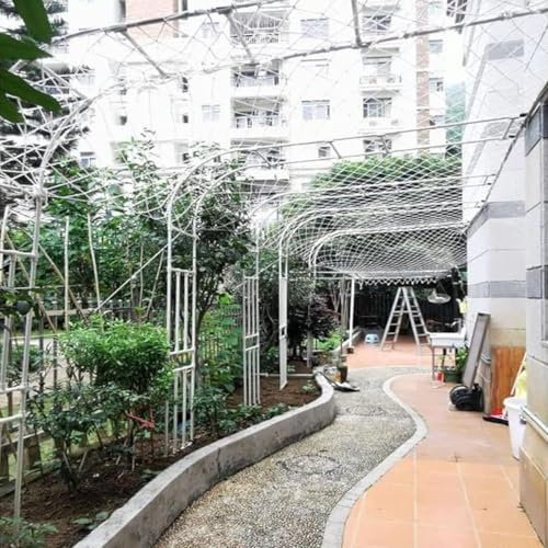 Arco para Rosas, Arco de jardín de Metal, Soporte Decorativo para Enredaderas de Rosas, Cenador De Pérgola De Metal para Varios Plantas Trepadoras, Decoración De Arco De Boda(Blanco,150 x 240m)