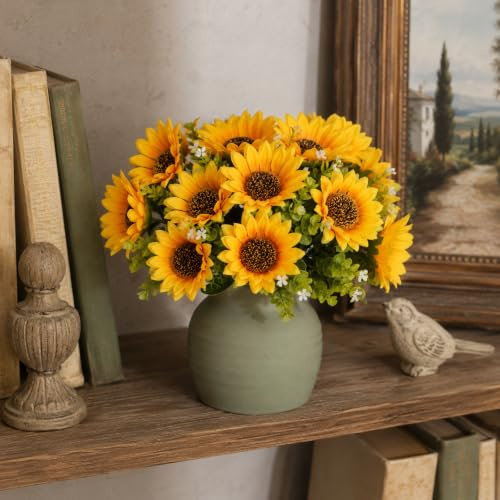 astylishome Artificial Flowers Outdoor Grave Chrysanthemum Bouquet Grave Flowers Artificial Flowers For Graves Floral Displays Home & Garden Suitable For Indoor & Outdoor Use 3714