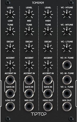 Tiptop Audio TOMS909 Black - Drum Modular Synthesizer