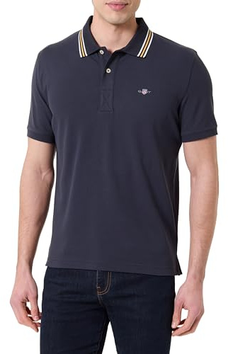 GANT Collar Tipping SS Polo, Azul Noche, M