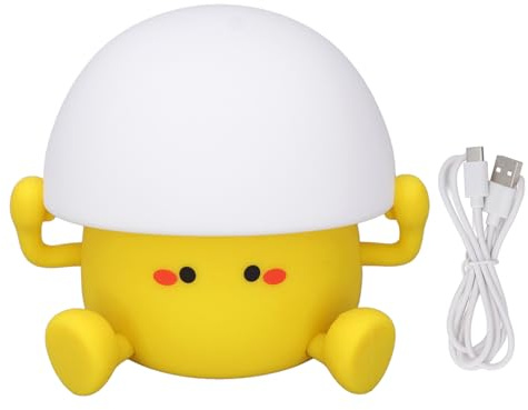 Silicone Night Night Luce ricaricabile ricaricabile con il tuorlo uovo del tuorlo Tocca su 2 livelli luminosità bagliore morbido lampada per bambini per la camera da letto