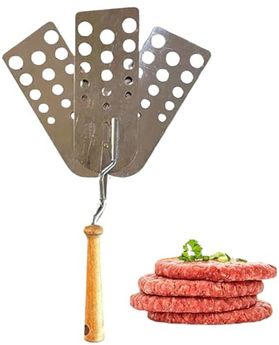 Ranley Espátula para parrilla, raspador de plancha de acero inoxidable y aleta para panqueques, herramienta de cocina resistente al calor, utensilio de cocina para hamburguesas, panqueques, huevos