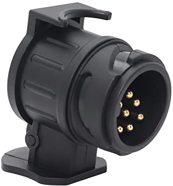 Adattatore per rimorchio da 13 pin a 7 pin, collegamento facile e affidabile per luci, alimentazione 12 V, contatto in rame, nylon, spina per stampaggio a iniezione di plastica