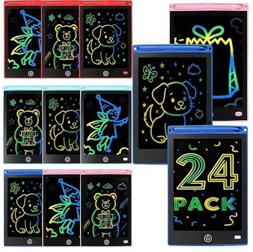 24 Pack Party Bag Fillers for Kids, 8.5 Inch LCD Writing Tablet Doodle Board, Classroom Rewards Goodie Loot Bag Filler Toy for Boys Girls Birthday, Fun and Educational for Kids That Sketch and Doodle