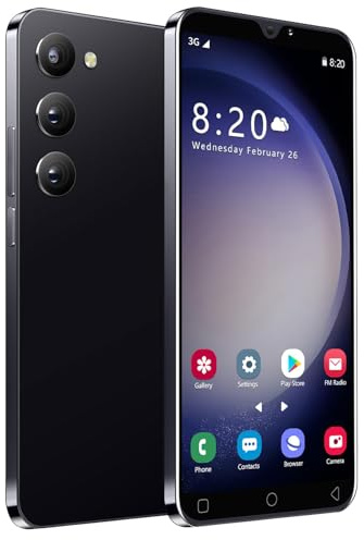 TalkCeLL Cheap Mobile Phones, 5.0 Inch, Android 9.0, Dual SIM Dual Camera, Quad Core, 16GB ROM【Expandable up to 128GB】, Support WiFi/Bluetooth/FM, Face Unlocked Phones (TC23Ulta-Black)