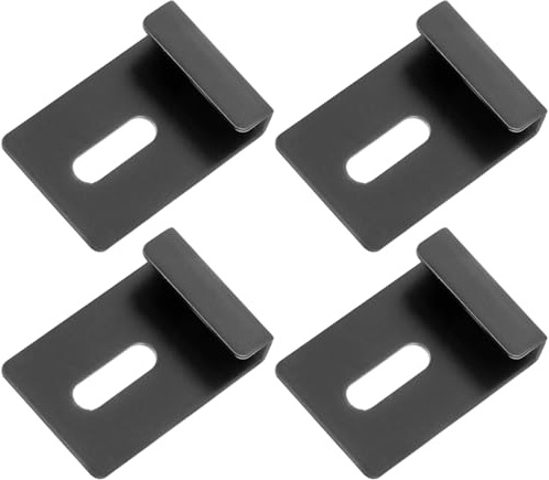 VILLCASE Staffa in Acciaio Inox 304 per Montaggio a Muro, Clip per Specchio senza Cornice, Kit di Fissaggio Pesante Viti, Supporto Multiuso per Appendiabiti e Porta Specchio da Muro