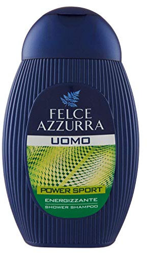 Felce Azzurra - Power Sport Shower, Champú de ducha energizante para hombre, 250 ml, paquete de 6