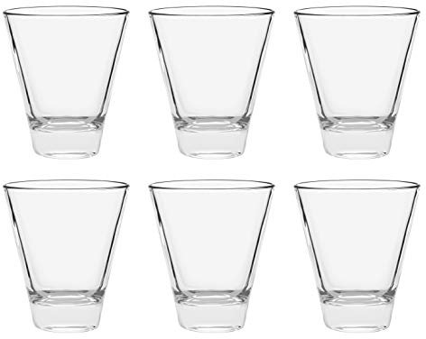 Barski europea in vetro – Bicchieri tumbler double old fashioned – Design unico – Set di 6 – 10.5 oz. – Made in Europe