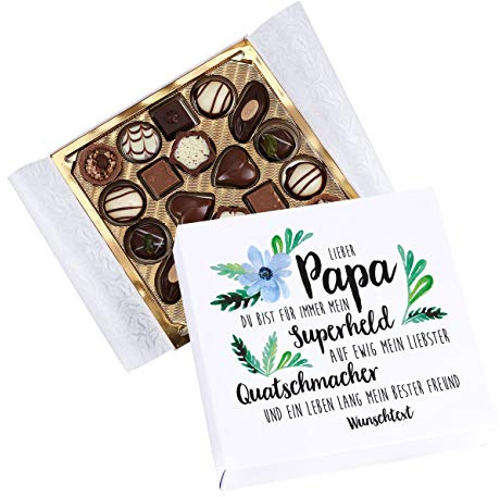 Herz & Heim® Lindt Pralinenkasten zum Vatertag - Lieber Papa - mit Widmung unter dem Spruch